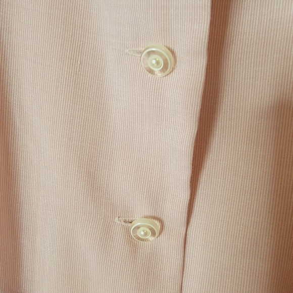 Vintage Liberty house Pink and white candy stripe Button up fit in flare dress - Picture 6 of 9